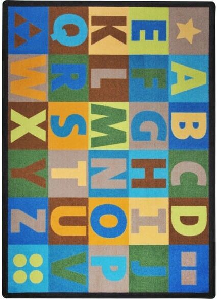 Joy Carpets Kid Essentials Oversize Alphabet Earthtone