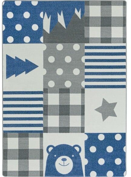 Joy Carpets Claremont Kids Patchwork Boy Blue Skies