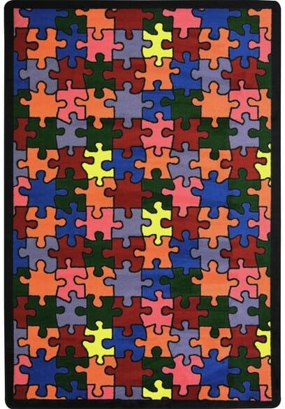 Joy Carpets Playful Patterns Puzzled Multi