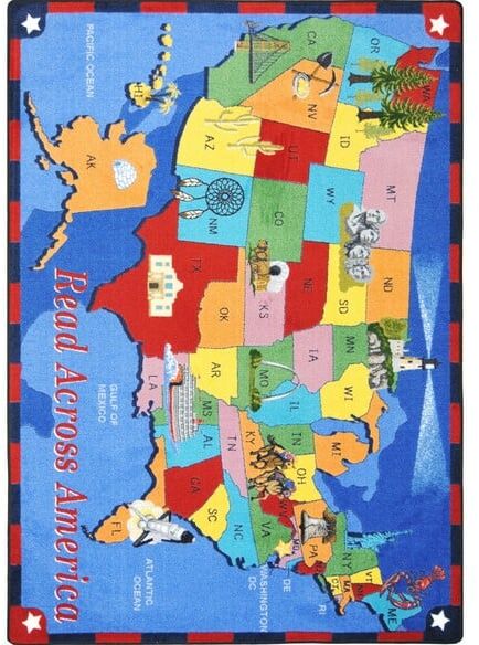 Joy Carpets Kid Essentials Read Across America Multi
