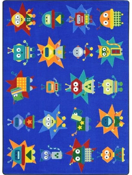 Joy Carpets Kid Essentials Robot Invasion Multi