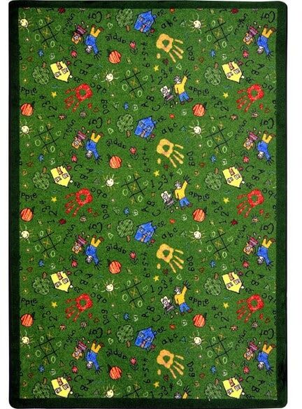 Joy Carpets Playful Patterns Scribbles Green