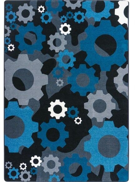 Joy Carpets Kid Essentials Shifting Gears Sapphire