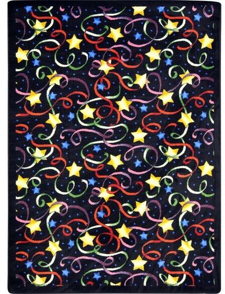 Joy Carpets Kaleidoscope Streamers and Stars Multi