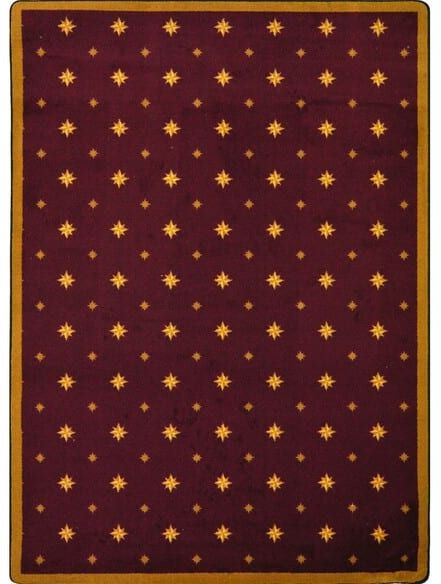 Joy Carpets Any Day Matinee Walk of Fame Burgundy