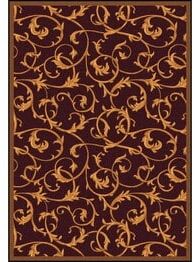 Joy Carpets Any Day Matinee Acanthus Burgundy
