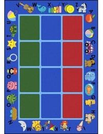 Joy Carpets Kid Essentials Alphabet Phonics Blue