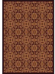 Joy Carpets Any Day Matinee Antique Scroll Burgundy