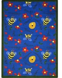 Joy Carpets Kid Essentials Bee Attitudes Blue