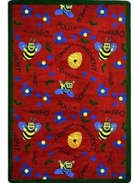 Joy Carpets Kid Essentials Bee Attitudes Red