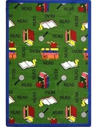 Joy Carpets Kid Essentials Bookworm Green