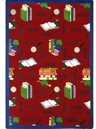 Joy Carpets Kid Essentials Bookworm Red