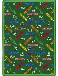 Joy Carpets Playful Patterns Crayons Green