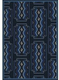Joy Carpets Any Day Matinee Deco Ticket Blue