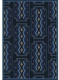 Joy Carpets Any Day Matinee Deco Ticket Blue