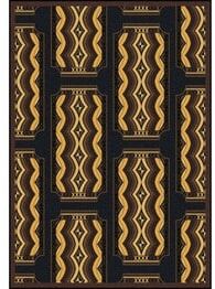 Joy Carpets Any Day Matinee Deco Ticket Brown