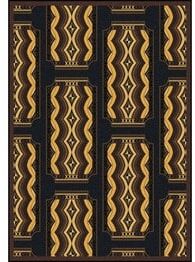 Joy Carpets Any Day Matinee Deco Ticket Brown