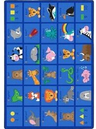 Joy Carpets Kid Essentials Friendly Phonics Animals Multi