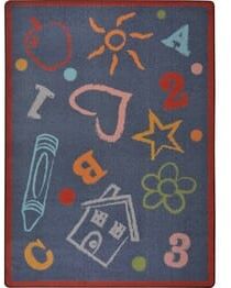 Joy Carpets Playful Patterns Kid's Art Chalkdust