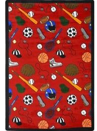 Joy Carpets Games People Play MultiSport Red