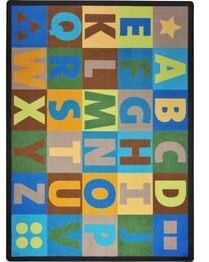 Joy Carpets Kid Essentials Oversize Alphabet Earthtone