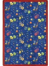 Joy Carpets Playful Patterns Scribbles Blue