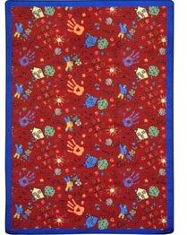 Joy Carpets Playful Patterns Scribbles Red