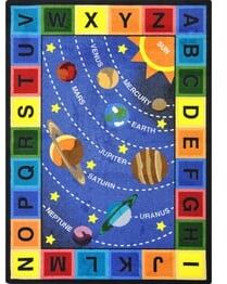 Joy Carpets Kid Essentials Space Alphabet Multi