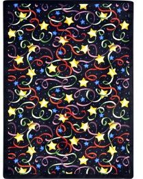 Joy Carpets Kaleidoscope Streamers and Stars Multi