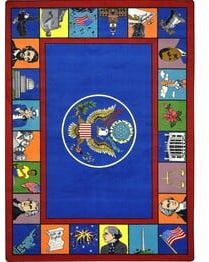 Joy Carpets Kid Essentials Symbols of America Multi