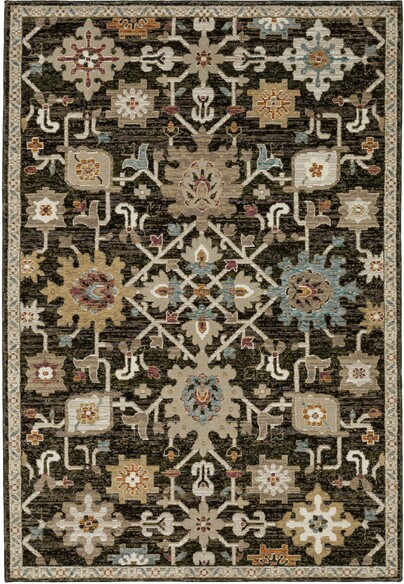 Oriental Weavers Andorra 2396B Brown and  Multi