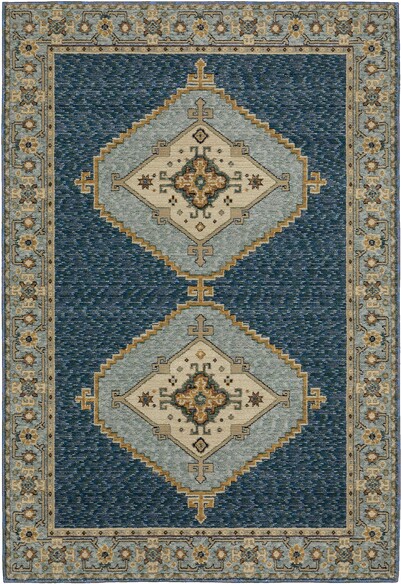 Oriental Weavers Andorra 2430A Blue and  Gold