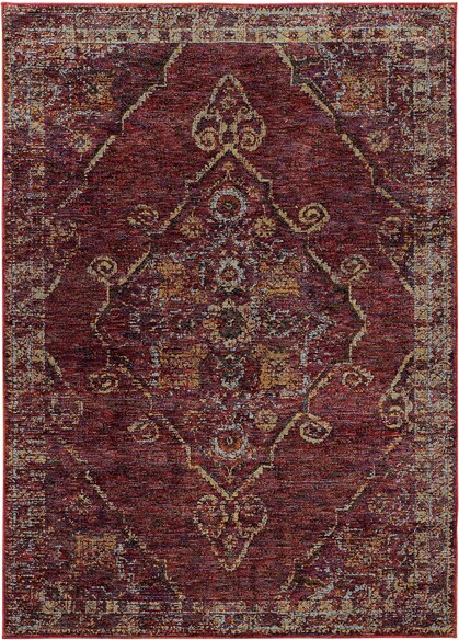 Oriental Weavers Andorra 7135E Red and  Gold