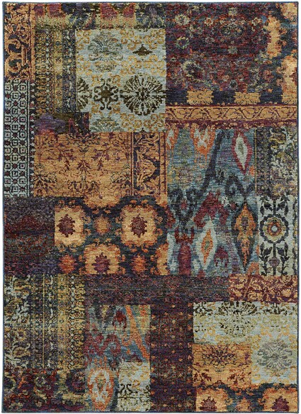 Oriental Weavers Andorra 7137A Gold and  Blue