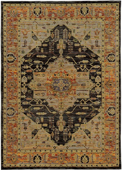 Oriental Weavers Andorra 7138B Gold and Grey