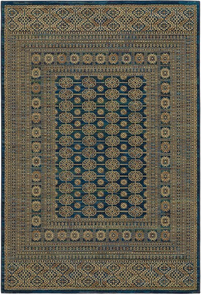 Oriental Weavers Ankara 602K5 Blue and  Gold