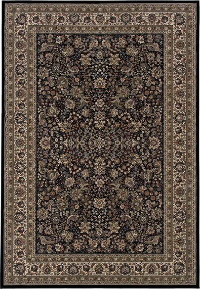 Oriental Weavers Ariana 213K8 Black and  Ivory