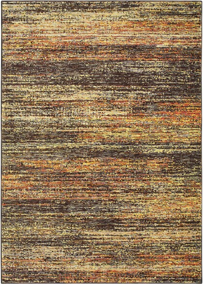 Oriental Weavers Atlas 8037C Gold and  Charcoal