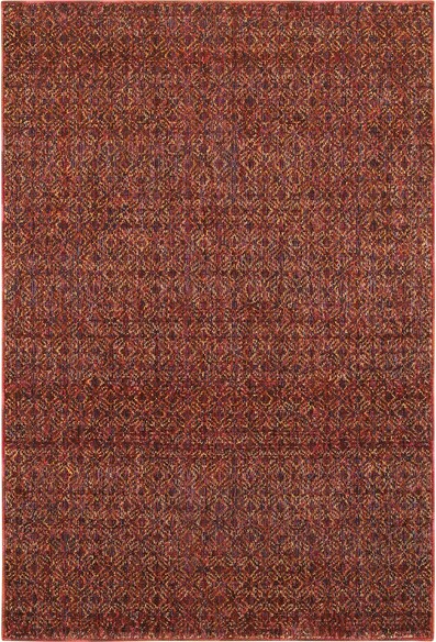 Oriental Weavers Atlas 8048K Red and  Rust