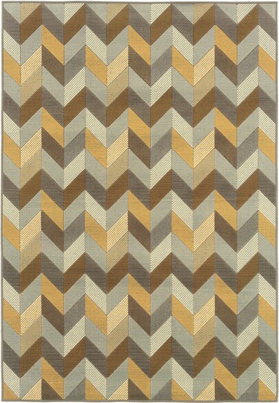 Oriental Weavers Bali 4902X Grey and  Gold