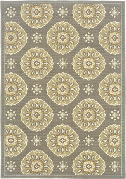 Oriental Weavers Bali 5863N Grey and  Gold