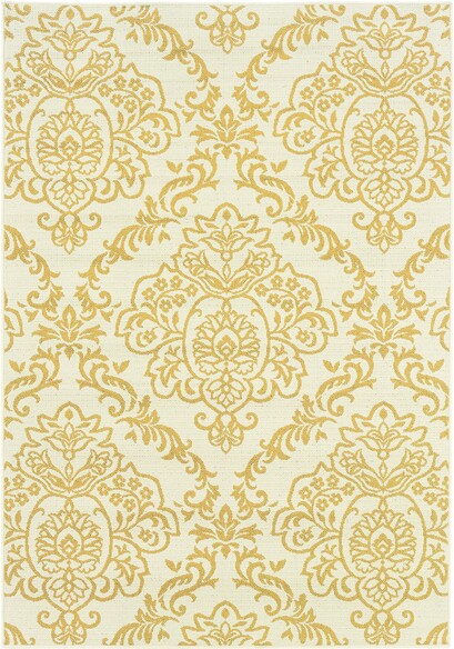 Oriental Weavers Bali 8424J Ivory and  Gold