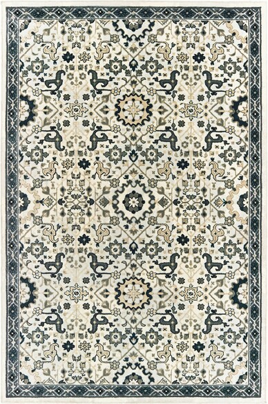 Oriental Weavers Bowen 073J2 Ivory and  Navy