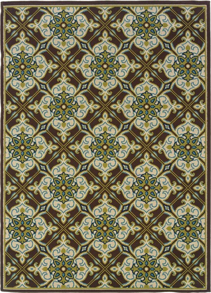 Oriental Weavers Caspian 1005D Brown and  Ivory