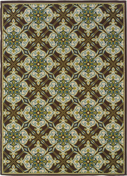 Oriental Weavers Caspian 1005D Brown and  Ivory