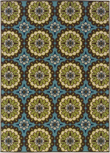 Oriental Weavers Caspian 8328L Blue and  Brown