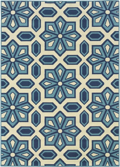 Oriental Weavers Caspian 969W6 Ivory and  Blue