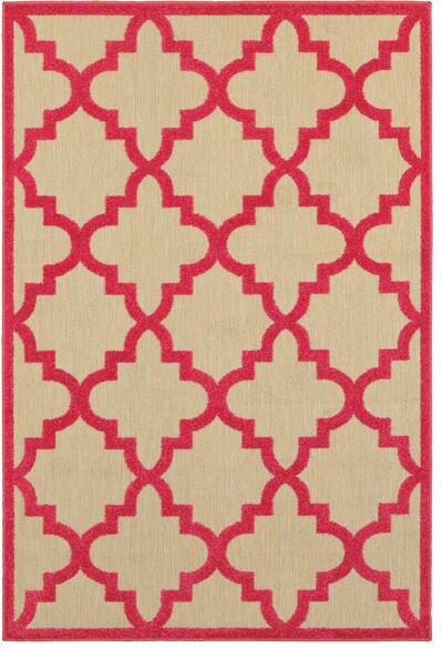 Oriental Weavers Cayman 660P9 Sand and  Pink
