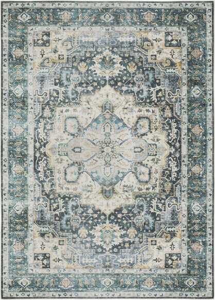 Oriental Weavers Charleston CHA01 Blue and  Ivory