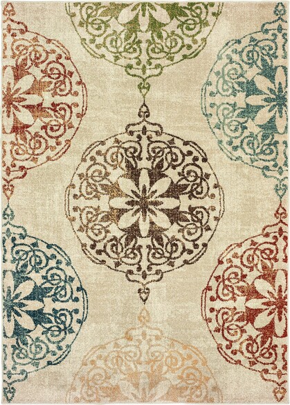 Oriental Weavers Dawson 8522B Ivory and Multi